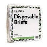 Agenda White Disposable Briefs pk50